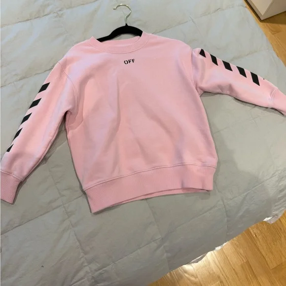 Off-White Pink and Black Crewneck Sweater - Picture 1 of 6